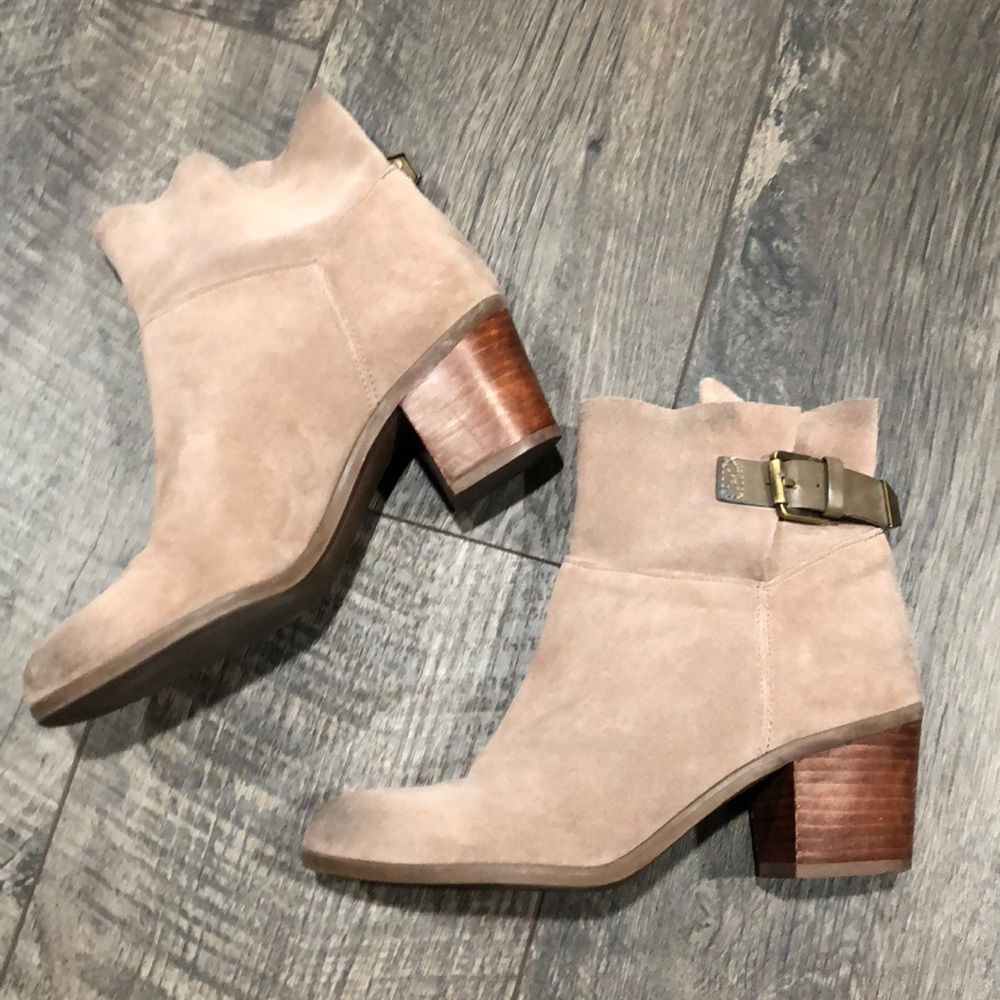 Franco Sarto Stacked Ankle Boots, Distressed